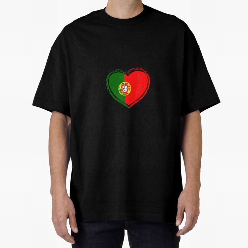 Portugal Oversized T-Shirt Feel the Heartbeat of Match Day Hype around FIFA World Cup 2026, Mbappe and Neymar, France and Portugal, Vintage Soccer Flavor, Modern Football Stars, National Flags and Final Night Emotion; Created for Match Day Parties,