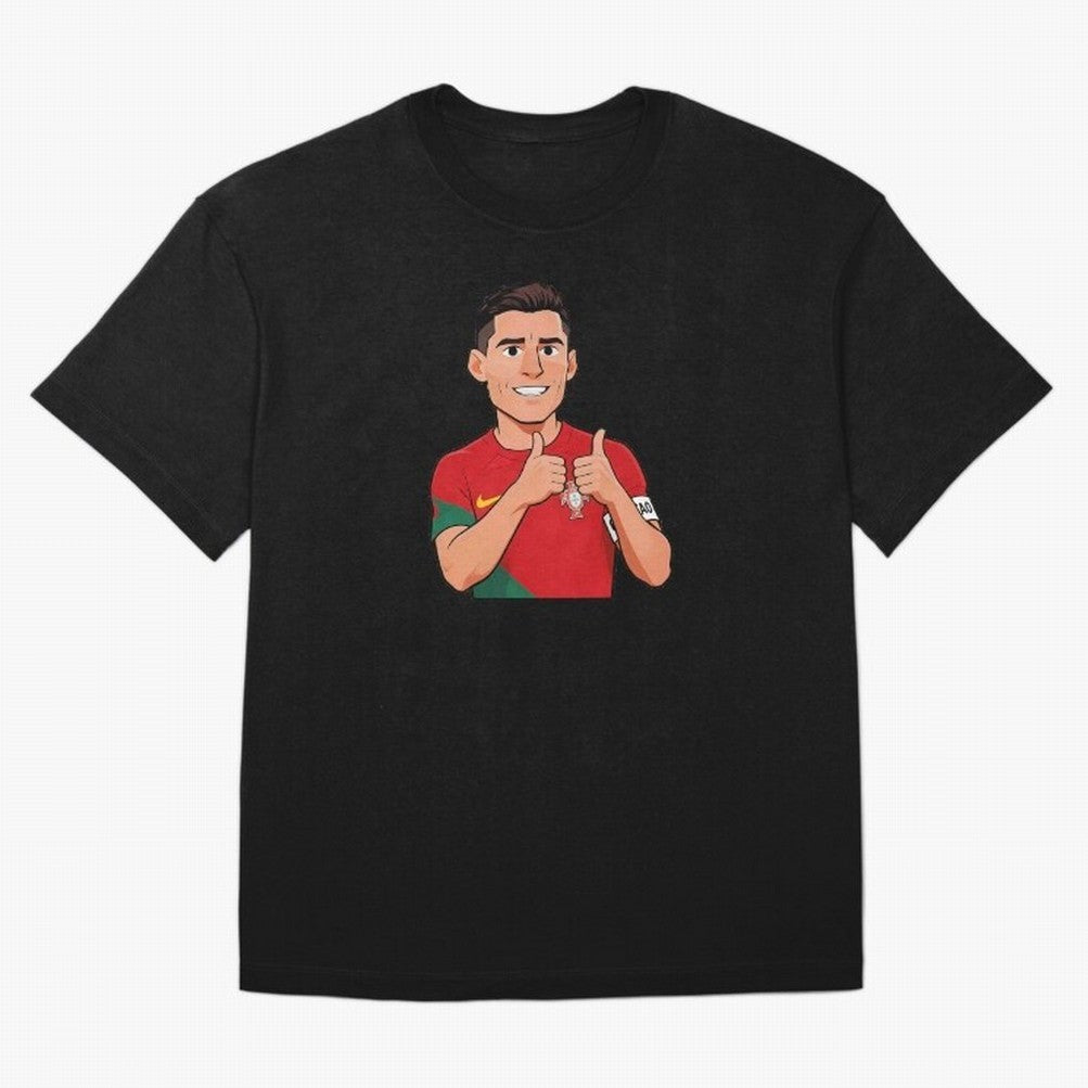 World CUP Cristiano Oversized T-Shirt Back the Journey through the FIFA World Cup 2026 Journey through Haaland Highlights, France and Portugal Pride, Football Festival Excitement, Trophy Ambitions, Country Rivalries and Star Player Buzz; Great for