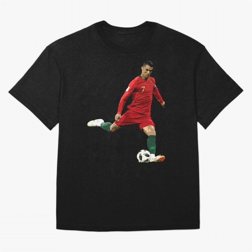 Cristiano Ronaldo Oversized T-Shirt Celebrate FIFA World Cup 2026 Spirit, with Portugal, Spain and Germany, Haaland, Game Day Rituals, Football Legends, Country Pride and the Road to the Final; Great for Watch Parties, Sports Bars, Family Nights,