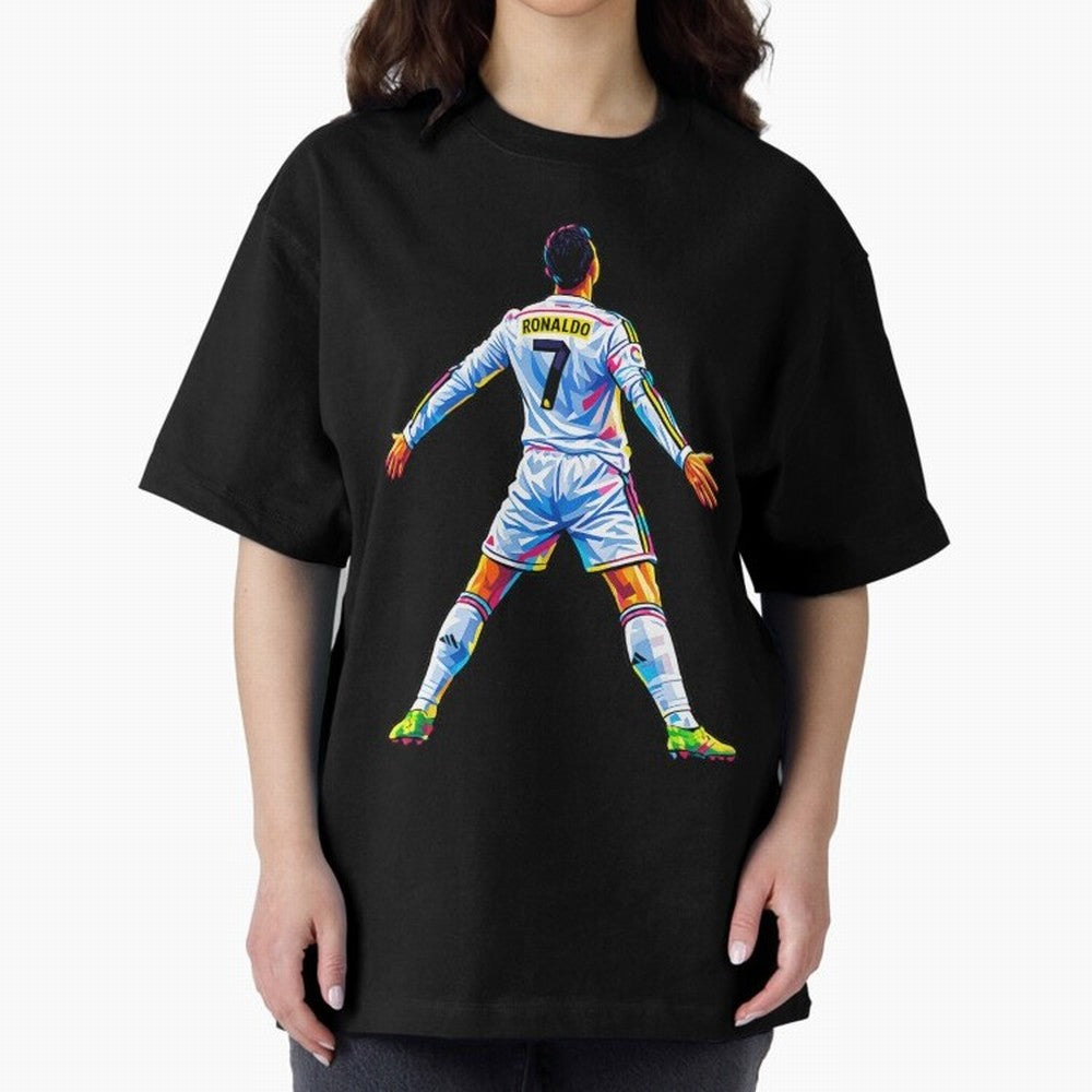 The GOAT Ronaldo Oversized T-Shirt Follow Every Goal of FIFA World Cup 2026 Group Stage Spirit, Featuring Germany, CR7, Classic Soccer Heritage, Championship Pressure, Fan Loyalty and International Pride; Ideal for Fans Who Follow Messi, Cristiano