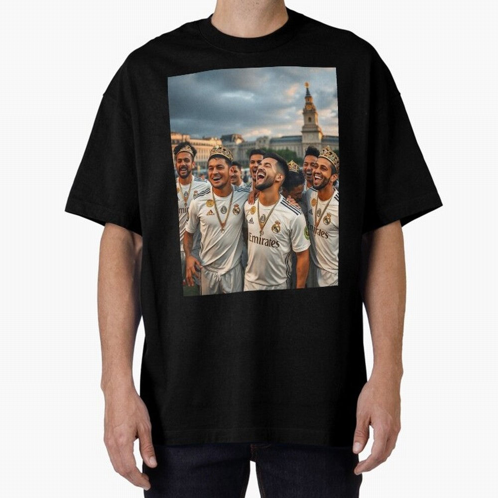Derb¨ª Real Madrid Oversized T-Shirt Turn Up for Global Football Passion for FIFA World Cup 2026, Built around Messi, CR7 and Mbappe, Portugal, Spain and Germany, Worldwide Fan Energy, Dramatic Goals, Stadium Lights and Championship Celebrations;