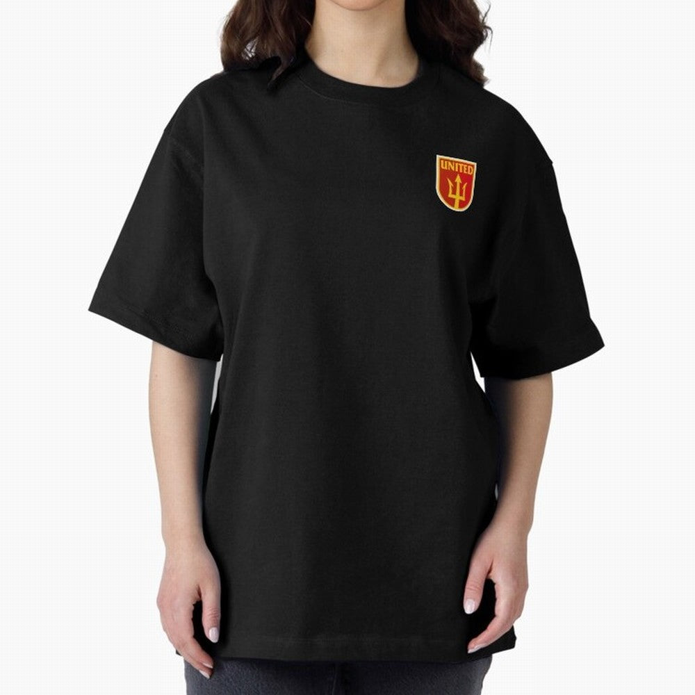 Manchester United Classic Shield Oversized T-Shirt Show Fan Pride Across FIFA World Cup 2026 Driven by Cristiano Ronaldo, Haaland and CR7, Portugal Energy, Stadium Chants, National Pride, Trophy Dreams and Unforgettable Football Memories; Made for