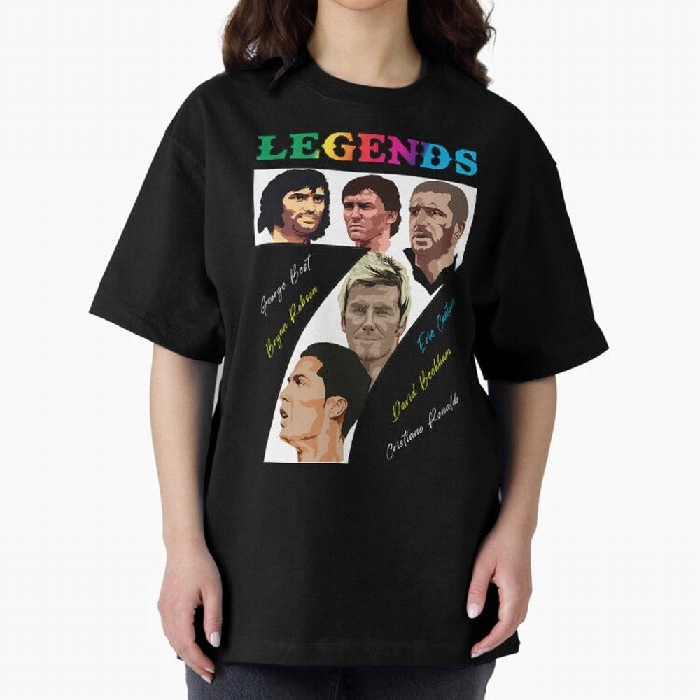 LEGENDS OF FOOTBALL Oversized T-Shirt Turn Up for FIFA World Cup 2026 Built around Messi and Cristiano Ronaldo, Argentina and Brazil Energy, Goal Celebration Energy, Supporter Heritage, Football Icons and Worldwide Tournament Joy; Made for Die Hard