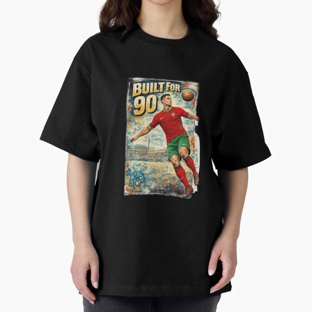 Built For 90 ¨C Vintage Football Streetwear Poster Oversized T-Shirt Join FIFA World Cup 2026 Group Stage Spirit, Driven by Brazil, Mbappe and Neymar, Tournament Hype, Historic Matchups, Family Viewing Parties and Global Sports Pride; Perfect for