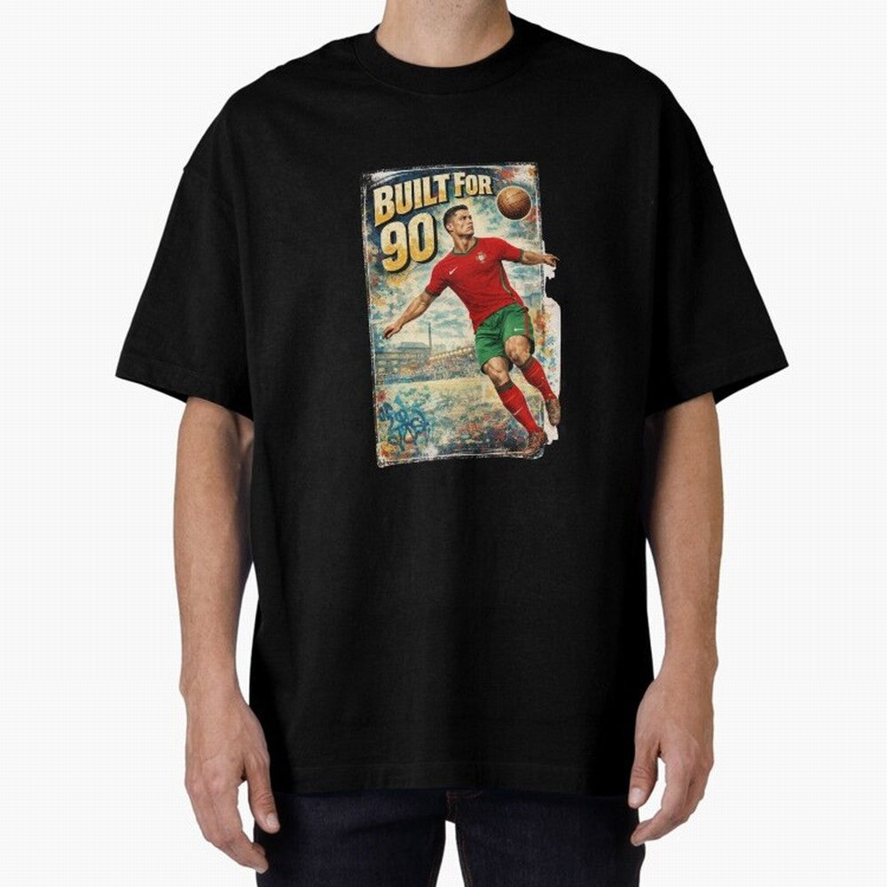 Built For 90 ¨C Vintage Football Streetwear Poster Oversized T-Shirt Join FIFA World Cup 2026 Group Stage Spirit, Driven by Brazil, Mbappe and Neymar, Tournament Hype, Historic Matchups, Family Viewing Parties and Global Sports Pride; Perfect for