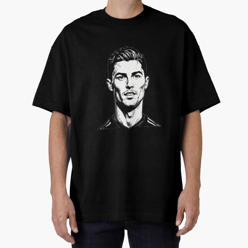 Cristiano Ronaldo Oversized T-Shirt Support FIFA World Cup 2026 Group Stage Centered on Haaland and Mbappe, Spain and Netherlands Energy, Football Festival Excitement, Trophy Ambitions, Country Rivalries and Star Player Buzz; Ideal for Football