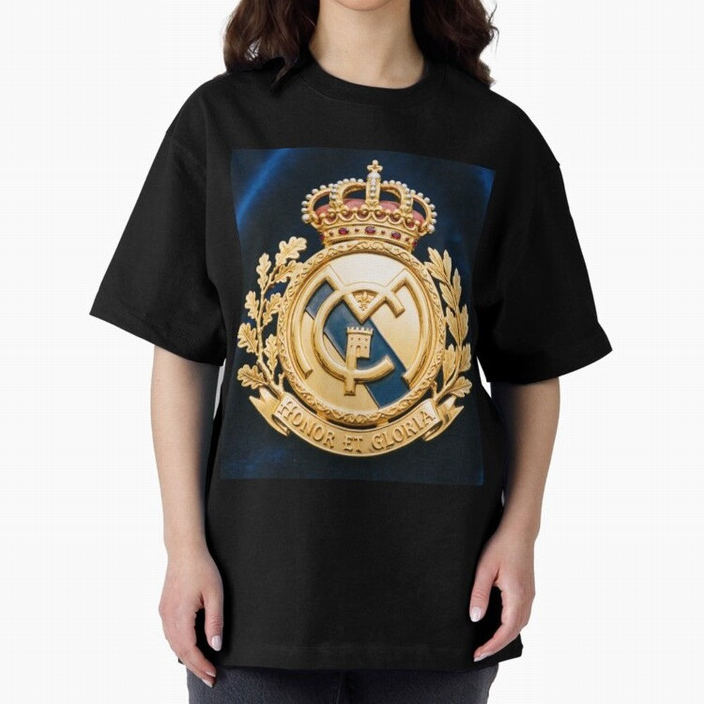 Madrid Honor y Gloria Oversized T-Shirt Show Support during FIFA World Cup 2026 Driven by Mbappe, England and Germany Energy, Game Day Rituals, Football Legends, Country Pride and the Road to the Final; Made for Die Hard Supporters, Soccer Lovers,