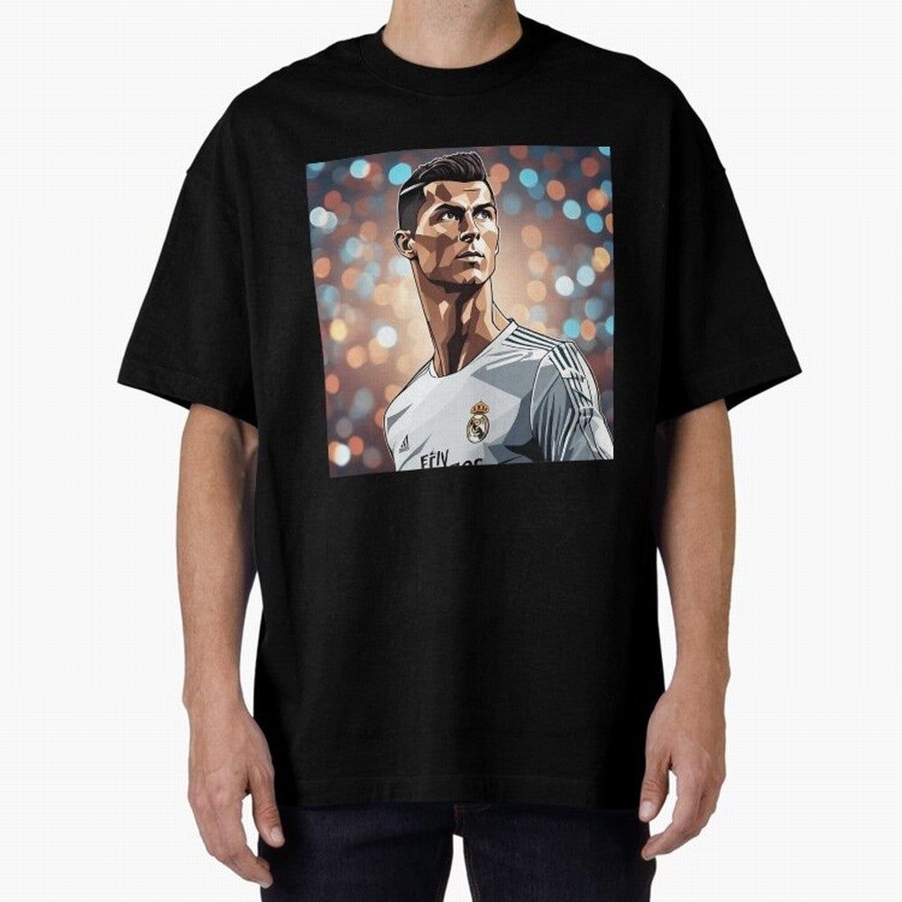 Ronaldo Cr7 Cristiano The Goat Artwork Futbol Soccer Oversized T-Shirt Feel International Energy from FIFA World Cup 2026 Centered on CR7, Brazil Energy, Stadium Chants, National Pride, Trophy Dreams and Unforgettable Football Memories; Perfect for