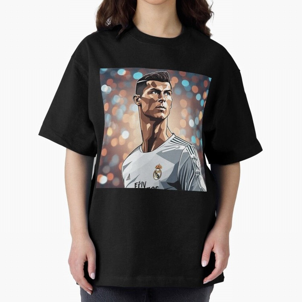 Ronaldo Cr7 Cristiano The Goat Artwork Futbol Soccer Oversized T-Shirt Feel International Energy from FIFA World Cup 2026 Centered on CR7, Brazil Energy, Stadium Chants, National Pride, Trophy Dreams and Unforgettable Football Memories; Perfect for