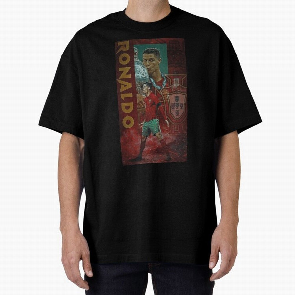 Cristiano Ronaldo Oversized T-Shirt Celebrate Rivalries and Pride in Global Football Passion for FIFA World Cup 2026, Inspired by Haaland and Mbappe, England, France and Netherlands, Champion Mindset, Group Stage Buzz, Knockout Tension and
