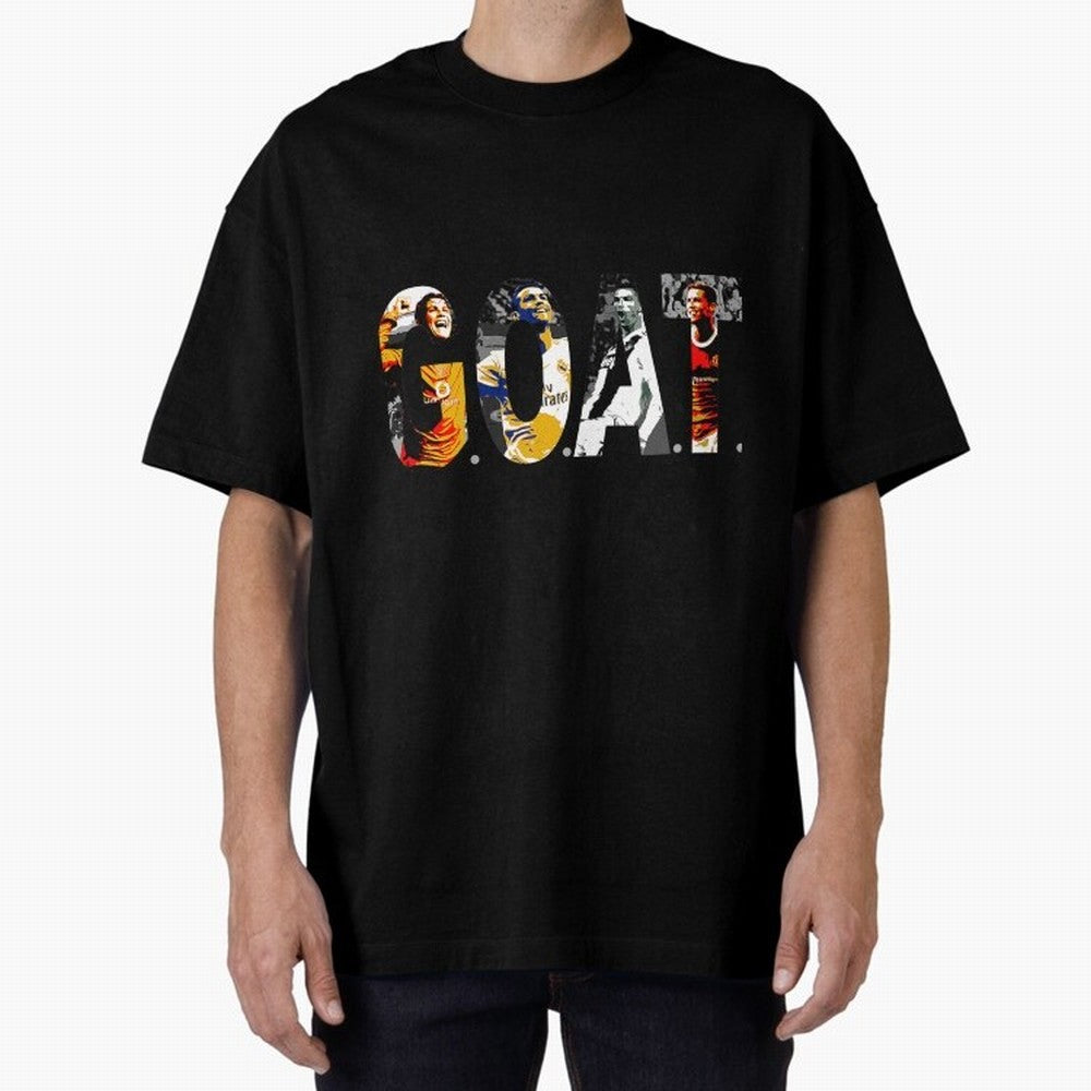 Cristiano Ronaldo Greatest Football Player Of All Time Oversized T-Shirt Celebrate the Biggest Stage of Global Football Passion for FIFA World Cup 2026, Filled with Cristiano Ronaldo, Argentina, France and Brazil, Champion Mindset, Group Stage