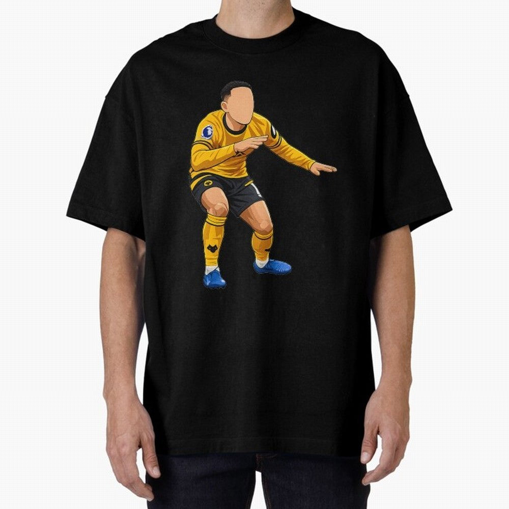 Matheus Cunha Goal Celebration Dance Oversized T-Shirt Fuel FIFA World Cup 2026 Group Stage for Fans of CR7 and Argentina and Brazil, Bringing Worldwide Fan Energy, Dramatic Goals, Stadium Lights and Championship Celebrations; Ideal for Fans Who