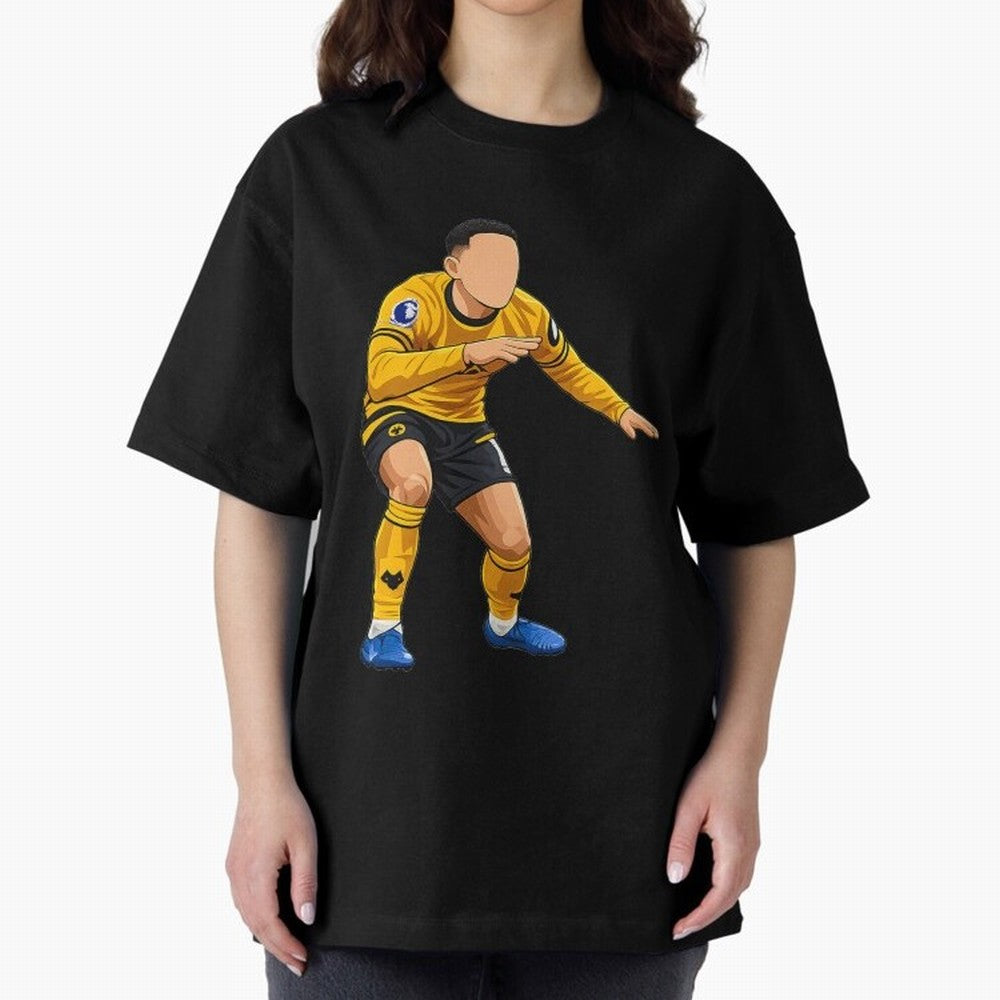 Matheus Cunha Goal Celebration Dance Oversized T-Shirt Fuel FIFA World Cup 2026 Group Stage for Fans of CR7 and Argentina and Brazil, Bringing Worldwide Fan Energy, Dramatic Goals, Stadium Lights and Championship Celebrations; Ideal for Fans Who