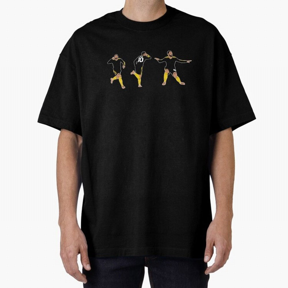 Matheus Cunha Goal Celebration Dance Trio Minimalist Oversized T-Shirt Bring Bold Fan Energy to FIFA World Cup 2026 Group Stage Spirit, Built around France and Portugal, Messi and Cristiano Ronaldo, Global Supporter Spirit, Legendary Goals,