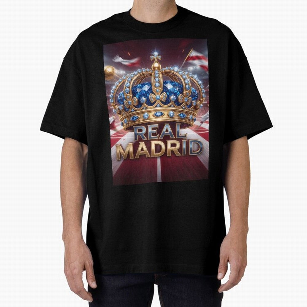 The Diamond of Real Madrid Oversized T-Shirt Celebrate Soccer Greatness during Global Football Passion for FIFA World Cup 2026, Centered on Neymar, Argentina, Fan Favorite Moments, National Team Passion, Big Match Drama and Soccer History; Made for