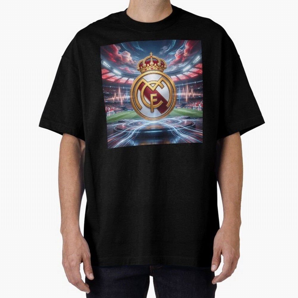 Los Campeones del Bernab¨¦u Oversized T-Shirt Follow the Final Road of Global Football Passion for FIFA World Cup 2026 Group Stage, Centered on Messi, Neymar and Mbappe, England and Germany, Sports Nostalgia, International Competition, Famous
