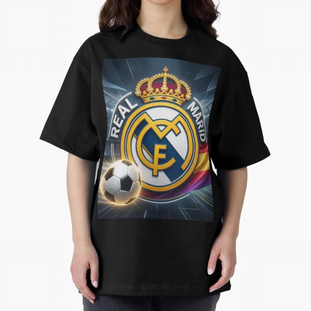 Pelot¨®n Real Madrid Oversized T-Shirt Stand with the FIFA World Cup 2026 USA Canada Mexico Journey through Neymar, Haaland and Cristiano Ronaldo Highlights, Spain and Netherlands Pride, Retro Football Energy, Iconic Rivalries, Trophy Chase Drama