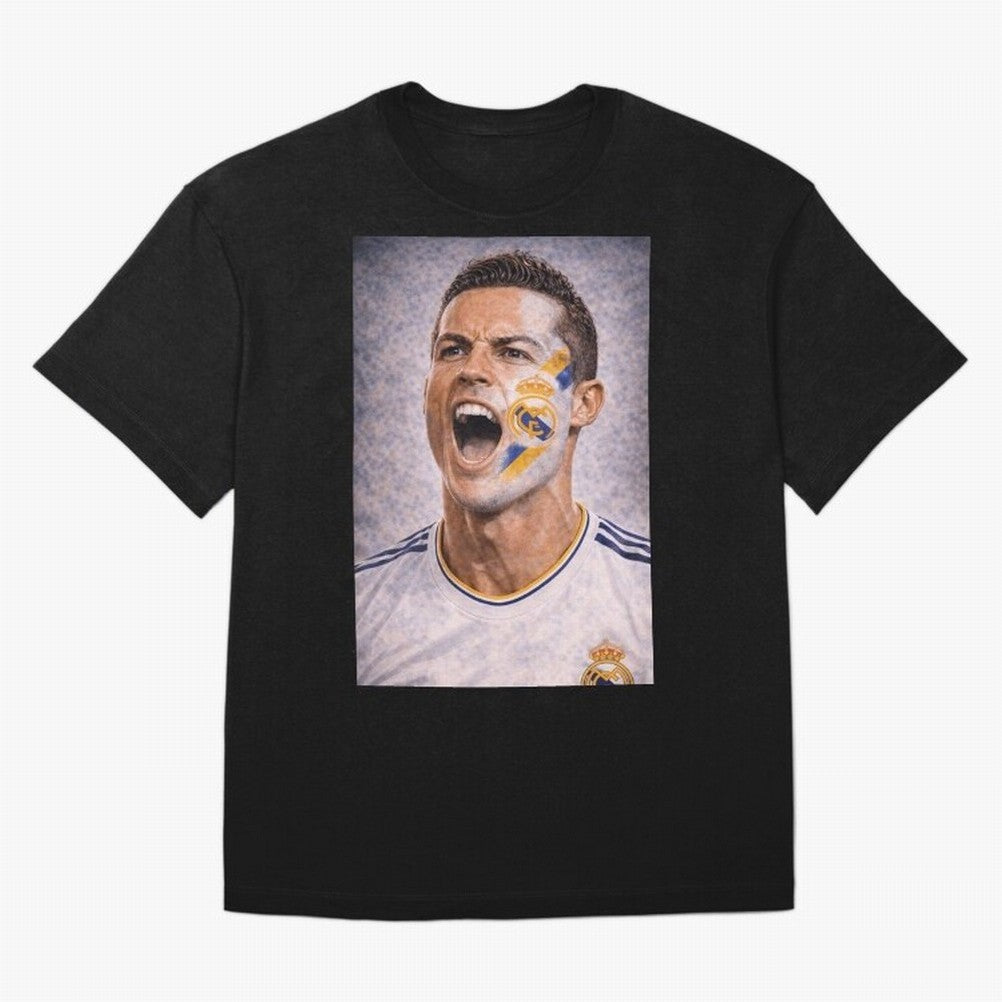 Cristiano Ronaldo ¡ª A Fan Portrait in Motion Oversized T-Shirt Relive FIFA World Cup 2026 Group Stage for Fans of Haaland and Mbappe and Brazil, Portugal and Argentina, Bringing Supporter Pride, Iconic Celebrations, Legendary Names and Global