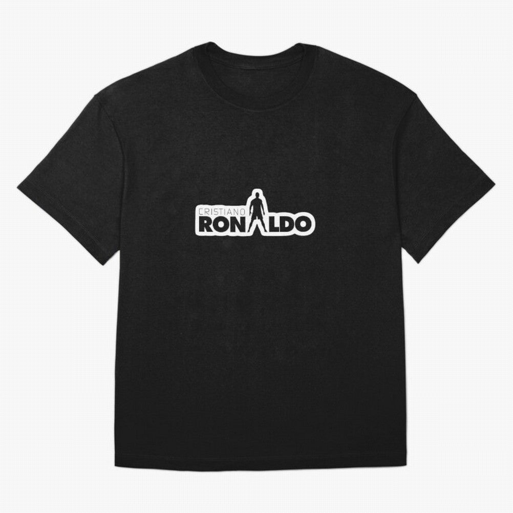 Cristiano Ronaldo Silhouette Typography Design Oversized T-Shirt Feel the Roar of FIFA World Cup 2026 USA Canada Mexico Centered on Haaland, Brazil, Portugal and Argentina Energy, Championship Spirit, Famous Goals, Roaring Crowds and International
