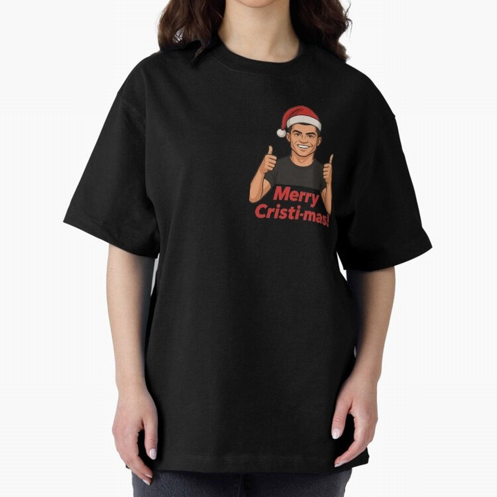 Merry Cristi-mas! CR7 Xmas holiday cheer Oversized T-Shirt Carry the Colors and Pride of FIFA World Cup 2026 USA Canada Mexico for Fans of Neymar, Haaland and Cristiano Ronaldo and England, Bringing Goal Celebration Energy, Supporter Heritage,