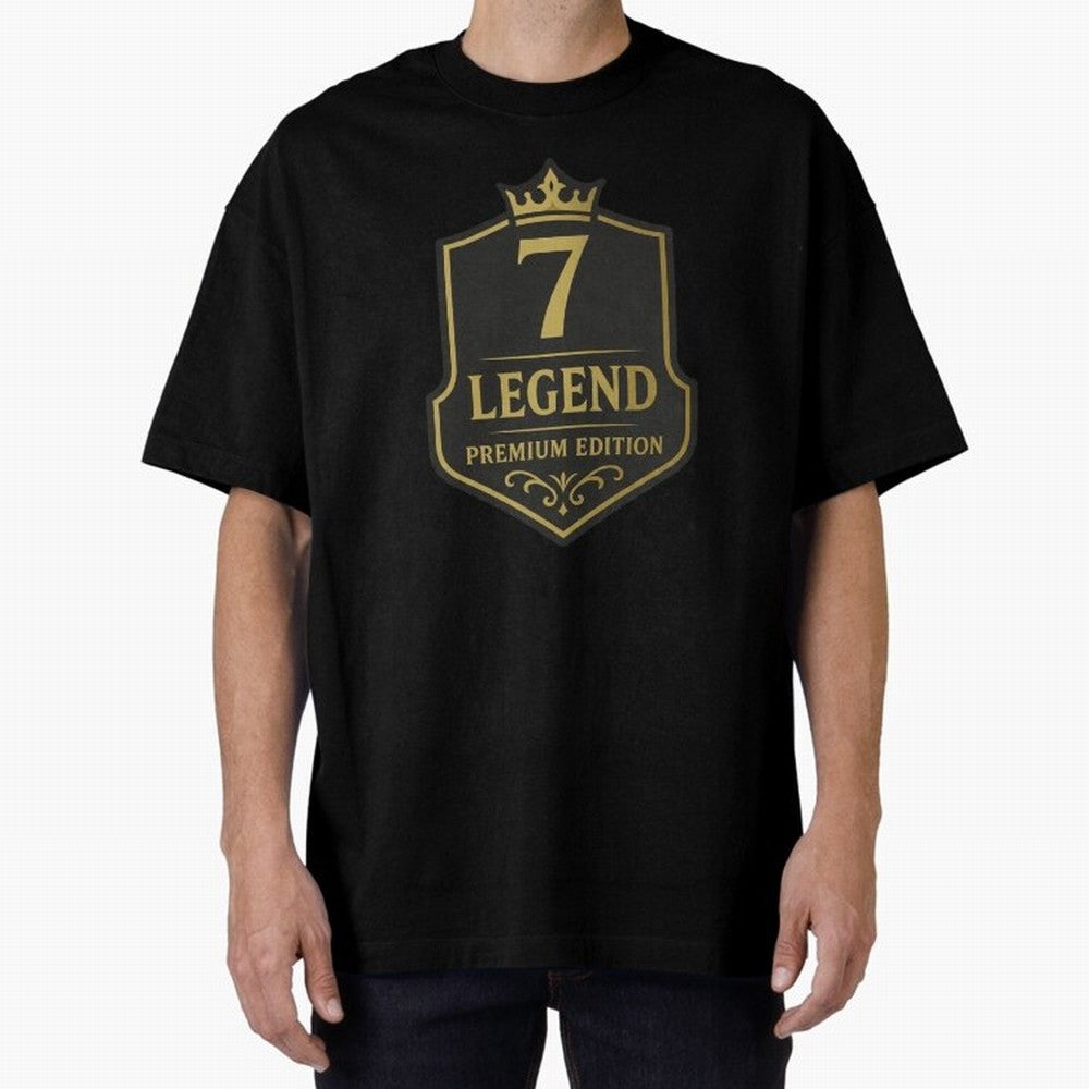 7Legend Football Inspired Number 7 T-Shirt Oversized T-Shirt Celebrate the Stars of Match Day Hype around FIFA World Cup 2026 Group Stage, Cristiano Ronaldo, Haaland and CR7, Netherlands, Stadium Memories, Football Loyalty, International Chants and