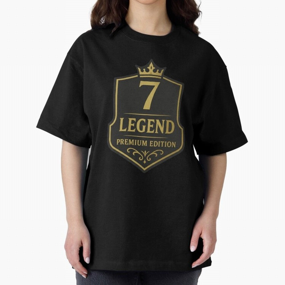 7Legend Football Inspired Number 7 T-Shirt Oversized T-Shirt Celebrate the Stars of Match Day Hype around FIFA World Cup 2026 Group Stage, Cristiano Ronaldo, Haaland and CR7, Netherlands, Stadium Memories, Football Loyalty, International Chants and