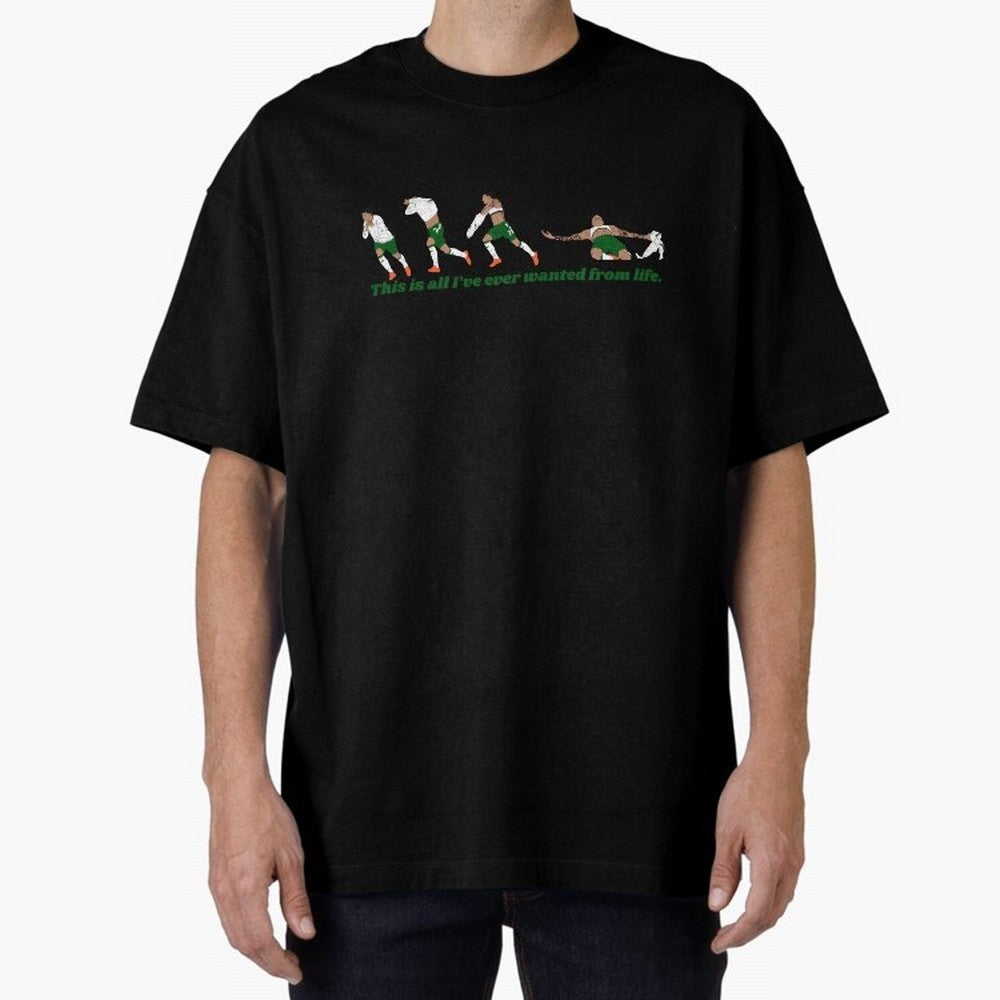 Troy Parrott Ireland Hat Trick Goal Celebration Minimalist Oversized T-Shirt Honor the Football Icons of FIFA World Cup 2026 USA Canada Mexico Spirit, Featuring Spain, Haaland and Mbappe, Match Day Excitement, Supporter Culture, Golden Goals and