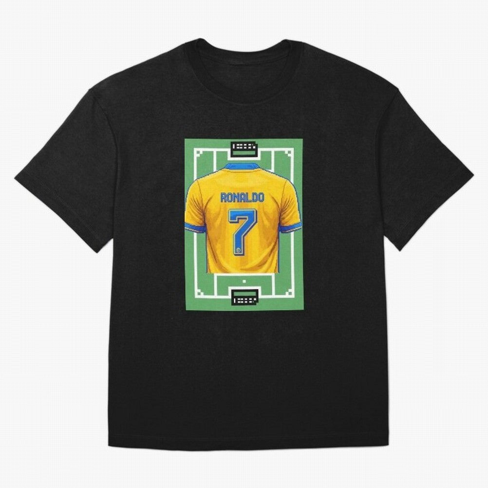 Cristiano Ronaldo Al-Nassr 8-Bit Soccer Football Oversized T-Shirt Join Supporters Worldwide for FIFA World Cup 2026 Celebrating Messi, Netherlands Energy, Football History, Final Match Energy, Crowd Noise and Once in a Lifetime Moments; Perfect