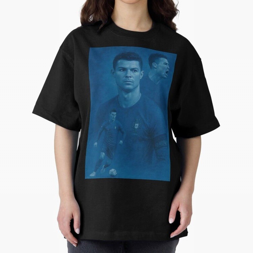 Blue Soccer Oversized T-Shirt Cheer through Every Moment of FIFA World Cup 2026 USA Canada Mexico for Fans of Neymar and Argentina, Bringing Match Day Excitement, Supporter Culture, Golden Goals and Global Football Passion; Built for Supporters