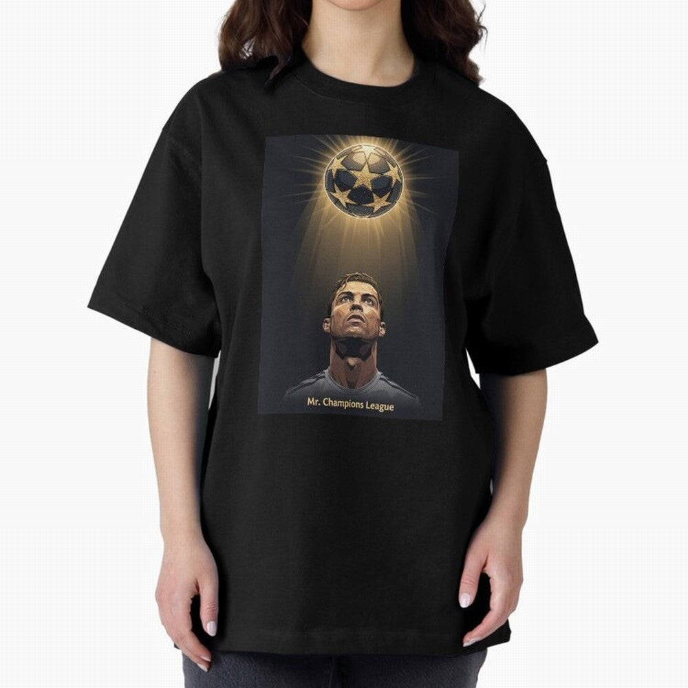 Ronaldo Madrid Oversized T-Shirt Turn Up for FIFA World Cup 2026 Group Stage Made for CR7 and Messi, Argentina Energy, Game Day Rituals, Football Legends, Country Pride and the Road to the Final; Ideal for Football Dads, Football Moms, Friends,