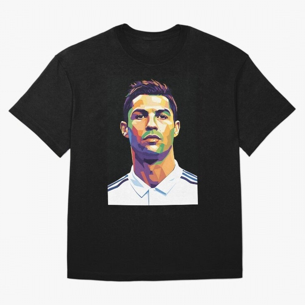 Cristiano Ronaldo Wpap Art Oversized T-Shirt Represent Football Lovers during FIFA World Cup 2026 USA Canada Mexico Spirit, Inspired by Argentina, France and Brazil, Neymar, Classic Soccer Heritage, Championship Pressure, Fan Loyalty and