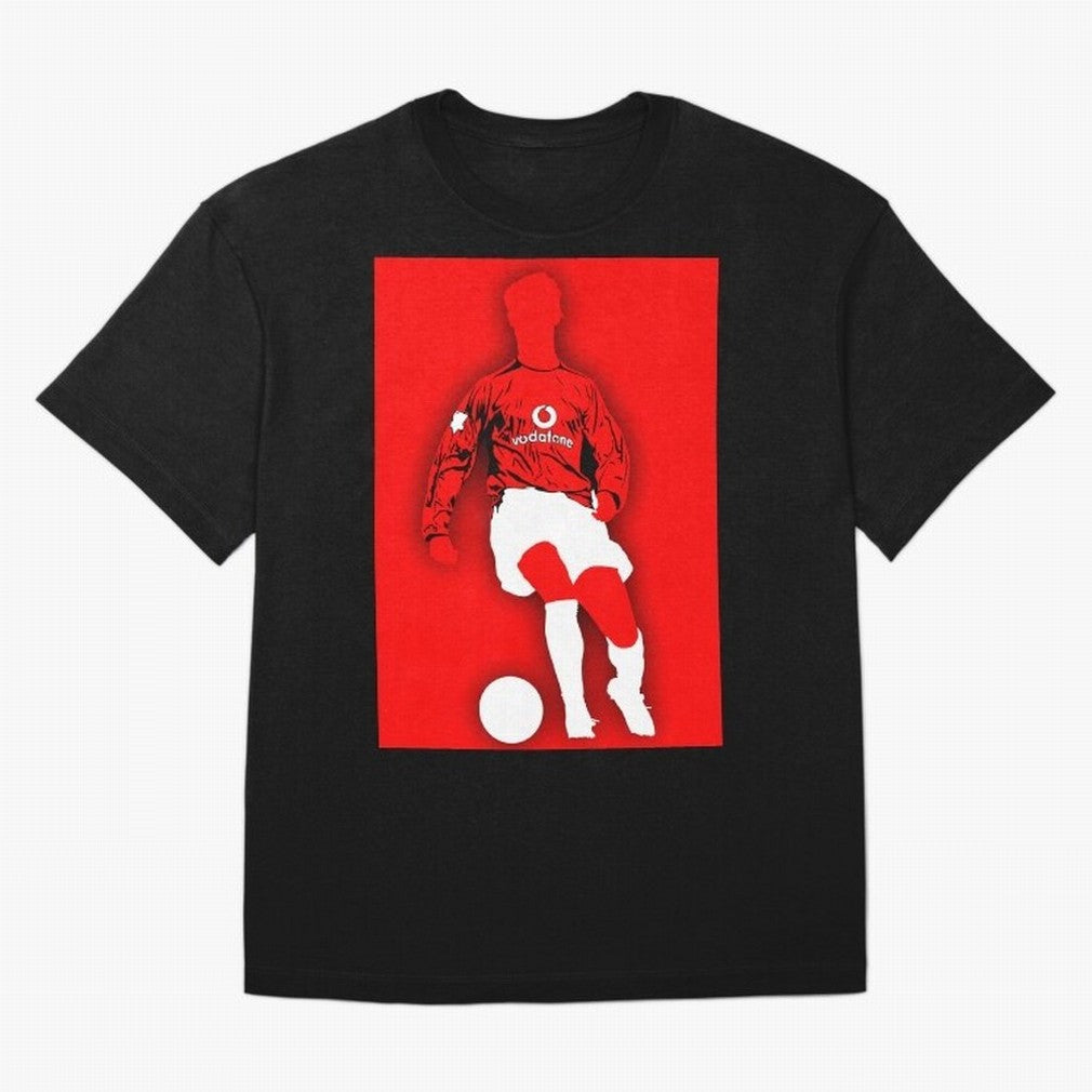 Cristiano Ronaldo Manchester United Silhouette ¨C Legendary Red Devil Artwork by GrizzlyGFX Oversized T-Shirt Celebrate Rivalries and Pride in Match Day Hype around FIFA World Cup 2026 USA Canada Mexico, Neymar, Spain, Goal Celebration Energy,