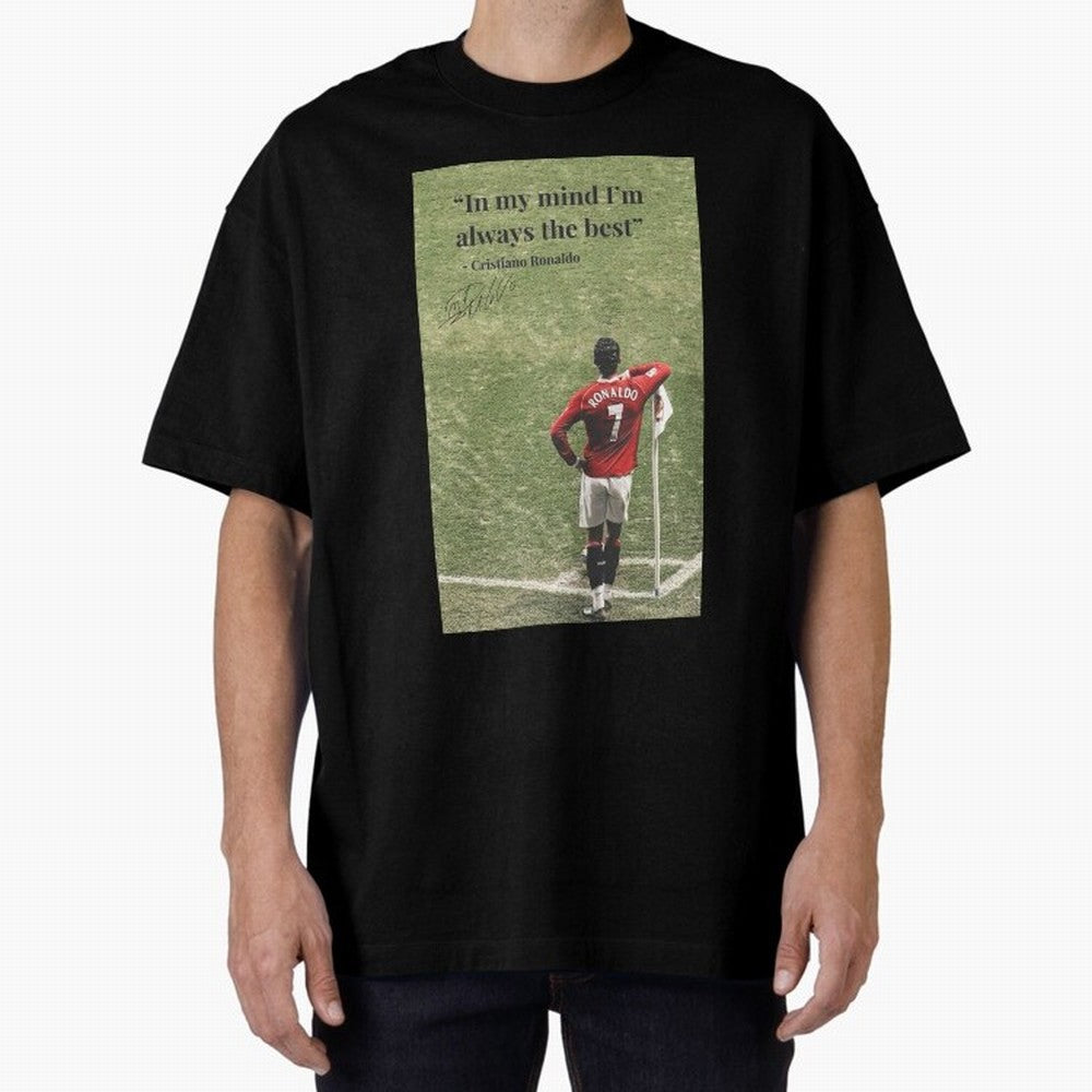Cristiano Ronaldo Motivation Oversized T-Shirt Bring Home FIFA World Cup 2026 USA Canada Mexico Driven by Messi, CR7 and Mbappe, England and Germany Energy, Retro Football Energy, Iconic Rivalries, Trophy Chase Drama and Stadium Atmosphere; Built