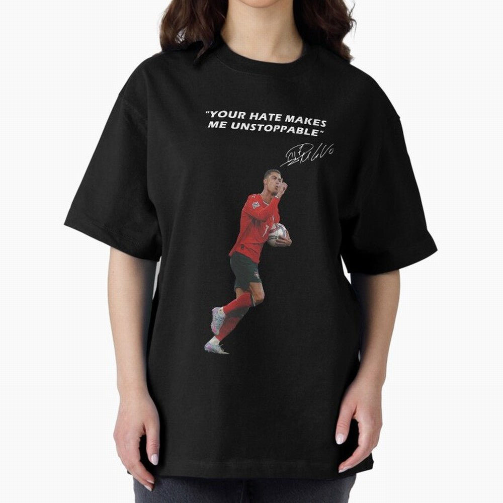 Cristiano Ronaldo Oversized T-Shirt Stand with Global Football Passion for FIFA World Cup 2026 USA Canada Mexico, Capturing Messi, Spain and Netherlands, Soccer Culture, Superstar Moments, National Team Dreams and Competitive Fire; Made for