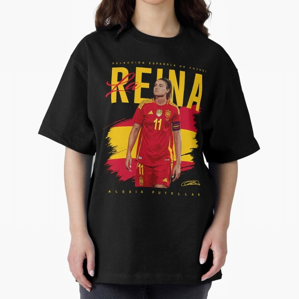 Alexia Putellas Oversized T-Shirt Share FIFA World Cup 2026 Spirit, Celebrating Argentina, Cristiano Ronaldo, Goal Celebration Energy, Supporter Heritage, Football Icons and Worldwide Tournament Joy; Great for Supporters Who Love Legendary Players,