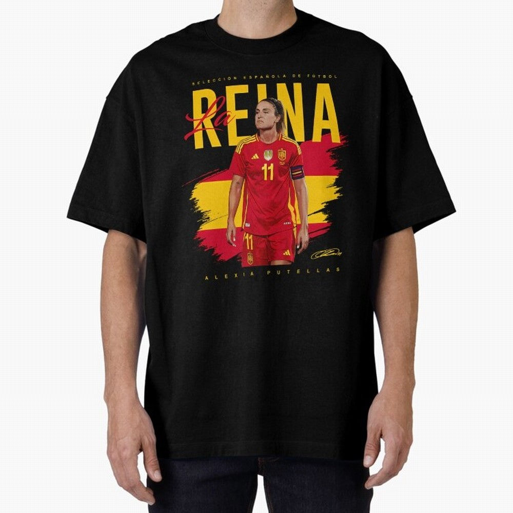 Alexia Putellas Oversized T-Shirt Share FIFA World Cup 2026 Spirit, Celebrating Argentina, Cristiano Ronaldo, Goal Celebration Energy, Supporter Heritage, Football Icons and Worldwide Tournament Joy; Great for Supporters Who Love Legendary Players,