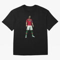 CR7 PES Oversized T-Shirt Keep the Legacy of FIFA World Cup 2026 Group Stage Spirit, Centered on Portugal, Cristiano Ronaldo, Haaland and CR7, Fan Favorite Moments, National Team Passion, Big Match Drama and Soccer History; Great for Supporters Who