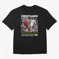 Cristiano Ronaldo Collage Oversized T-Shirt Fuel the Hype around Match Day Hype around FIFA World Cup 2026, Mbappe, England and Germany, Classic Soccer Heritage, Championship Pressure, Fan Loyalty and International Pride; Ideal for Passionate Fans
