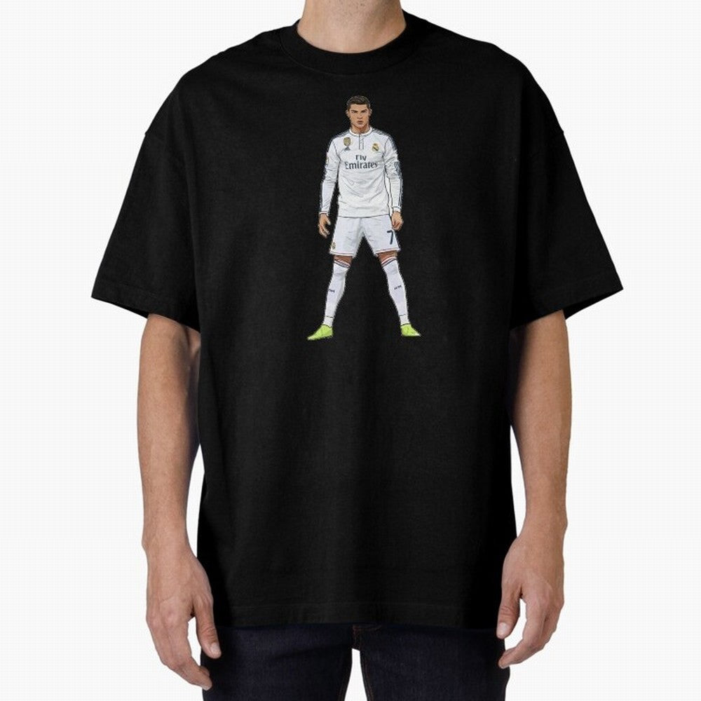 Cristiano Ronaldo at Madrid | Football Legend Oversized T-Shirt Feel the Heartbeat of FIFA World Cup 2026 Group Stage for Fans of Neymar and Spain and Netherlands, Bringing Stadium Chants, National Pride, Trophy Dreams and Unforgettable Football