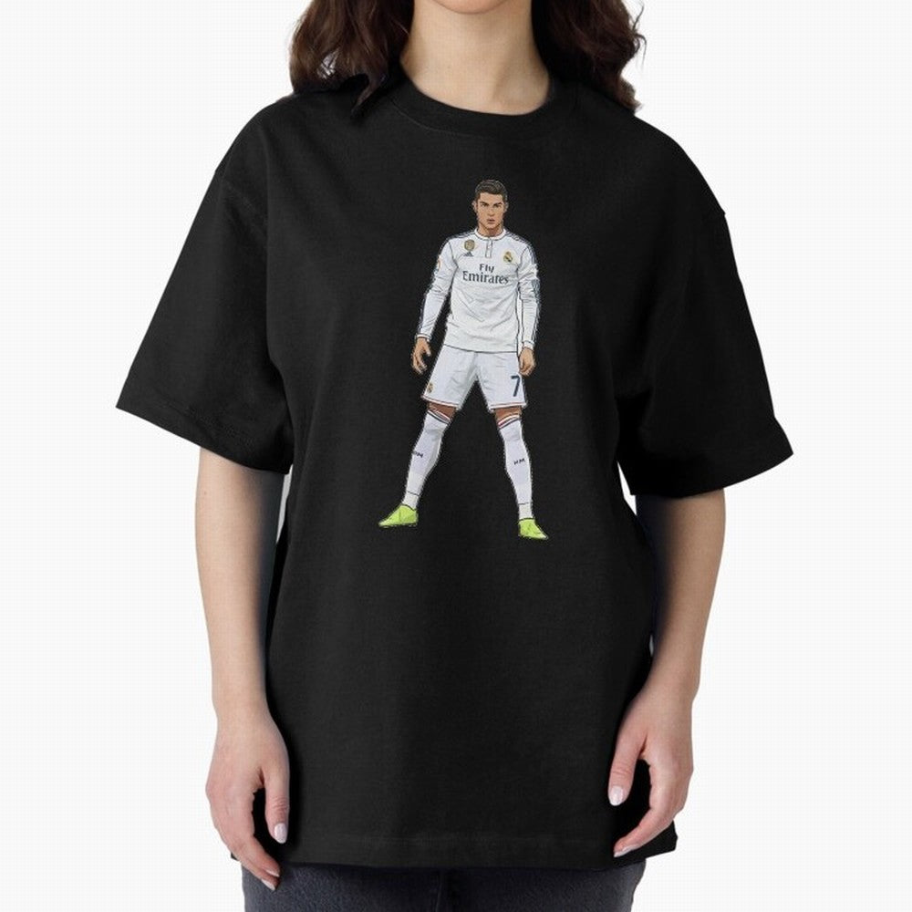 Cristiano Ronaldo at Madrid | Football Legend Oversized T-Shirt Feel the Heartbeat of FIFA World Cup 2026 Group Stage for Fans of Neymar and Spain and Netherlands, Bringing Stadium Chants, National Pride, Trophy Dreams and Unforgettable Football