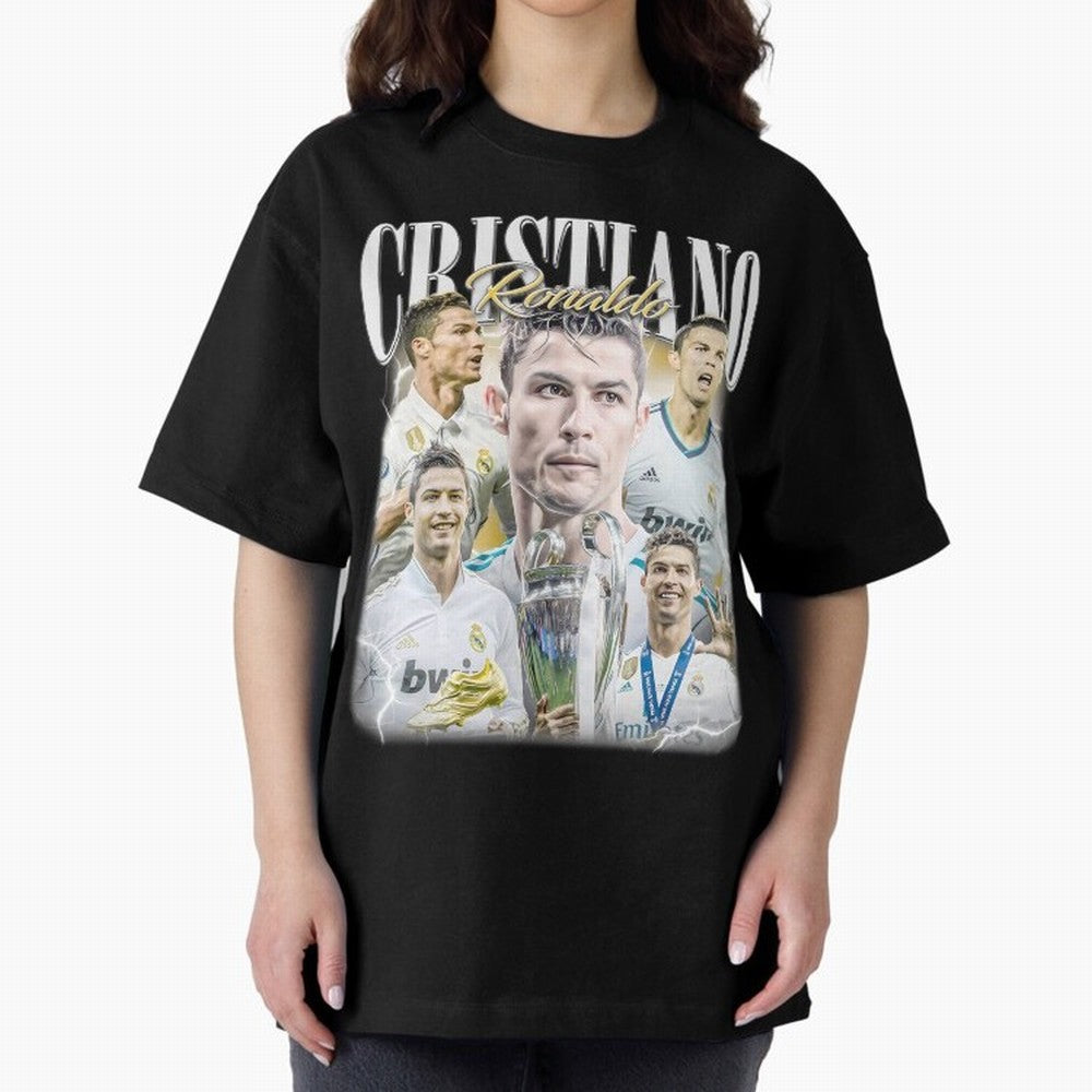 Cr7 Vintage Tribute: Soccer Legend Collage | Limited Edition Oversized T-Shirt Show Passion for the Stars of FIFA World Cup 2026 Featuring Cristiano Ronaldo, Netherlands Energy, Game Day Rituals, Football Legends, Country Pride and the Road to the
