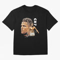 Retro Football Legend Poster Illustration For Men And Gift For Soccer Fans Oversized T-Shirt Feel the Heartbeat of Match Day Hype around FIFA World Cup 2026, Messi, CR7 and Mbappe, England and Germany, Vintage Soccer Flavor, Modern Football Stars,