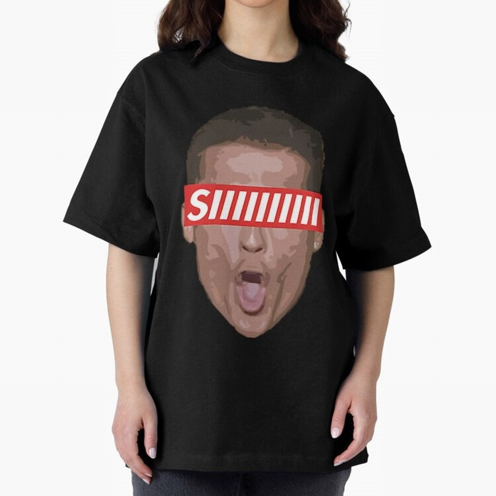 Funny Soccer Player Celebration Shout Illustration For Men, Gift For Football Fans Oversized T-Shirt Get Ready for FIFA World Cup 2026 USA Canada Mexico Centered on Mbappe and Neymar, England Energy, Fan Favorite Moments, National Team Passion, Big