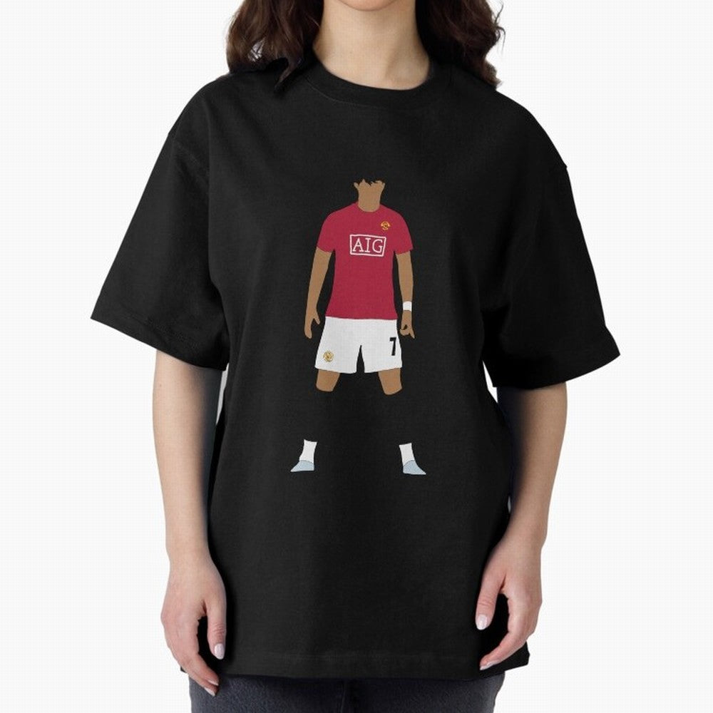 Cristiano Ronaldo Iconic Stance Fan Art Oversized T-Shirt Show Up for the Glory of FIFA World Cup 2026 USA Canada Mexico Spirit, Inspired by Netherlands, Mbappe, Soccer Culture, Superstar Moments, National Team Dreams and Competitive Fire; Perfect