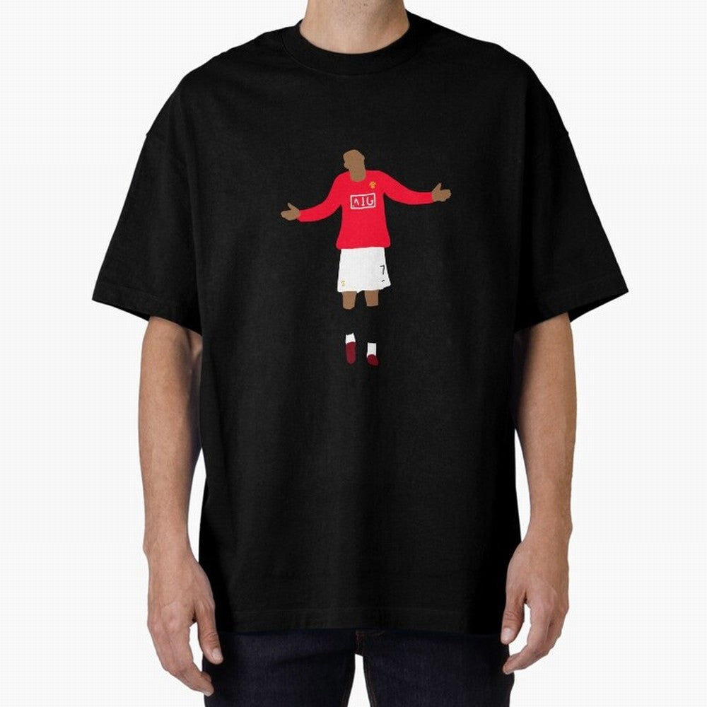 Cristiano Ronaldo Goal Celebration Illustration Oversized T-Shirt Bring Match Day Fire to the FIFA World Cup 2026 Group Stage Journey through Mbappe Highlights, Netherlands Pride, Classic Soccer Heritage, Championship Pressure, Fan Loyalty and