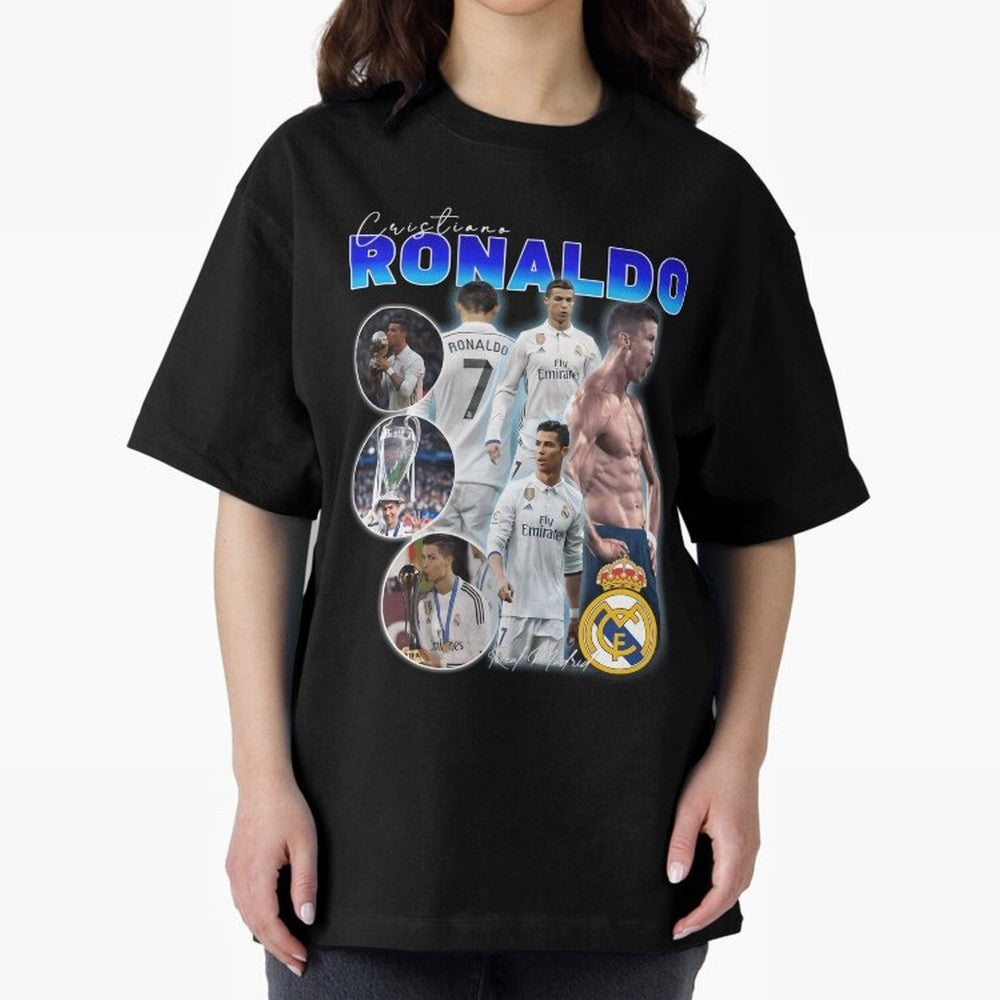 CR7 Real Madrid Poster ¨C For Football Fans and Gift For Ronaldo Supporters Oversized T-Shirt Honor FIFA World Cup 2026 USA Canada Mexico Driven by Neymar, Portugal Energy, Goal Celebration Energy, Supporter Heritage, Football Icons and Worldwide