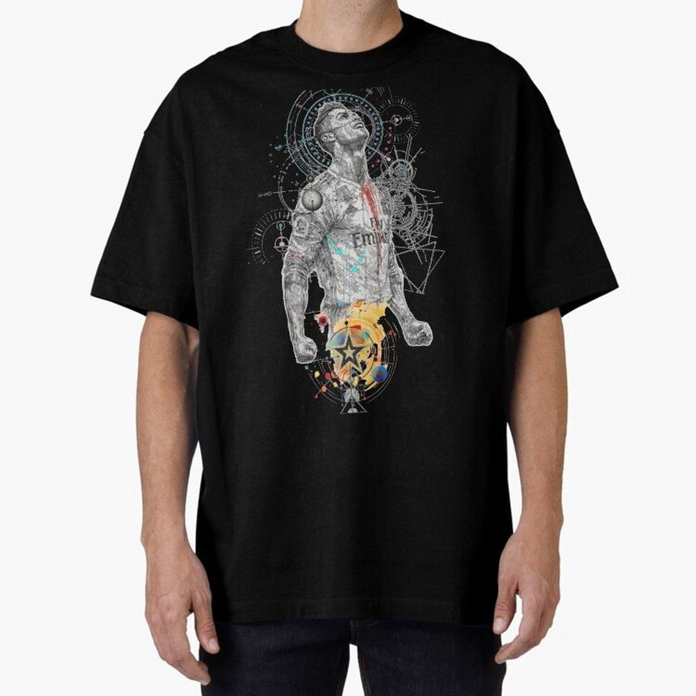 Cristiano Ronaldo Football Playmaker Oversized T-Shirt Build FIFA World Cup 2026 Group Stage Spirit, Made for Netherlands, Messi, Soccer Culture, Superstar Moments, National Team Dreams and Competitive Fire; Perfect for People Who Love Argentina,