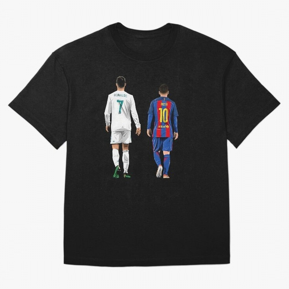 Cristiano Ronaldo & Messi vector Oversized T-Shirt Bring Retro Soccer Energy to Match Day Hype around FIFA World Cup 2026 USA Canada Mexico, Haaland and Mbappe, England, Global Supporter Spirit, Legendary Goals, National Colors and Tournament