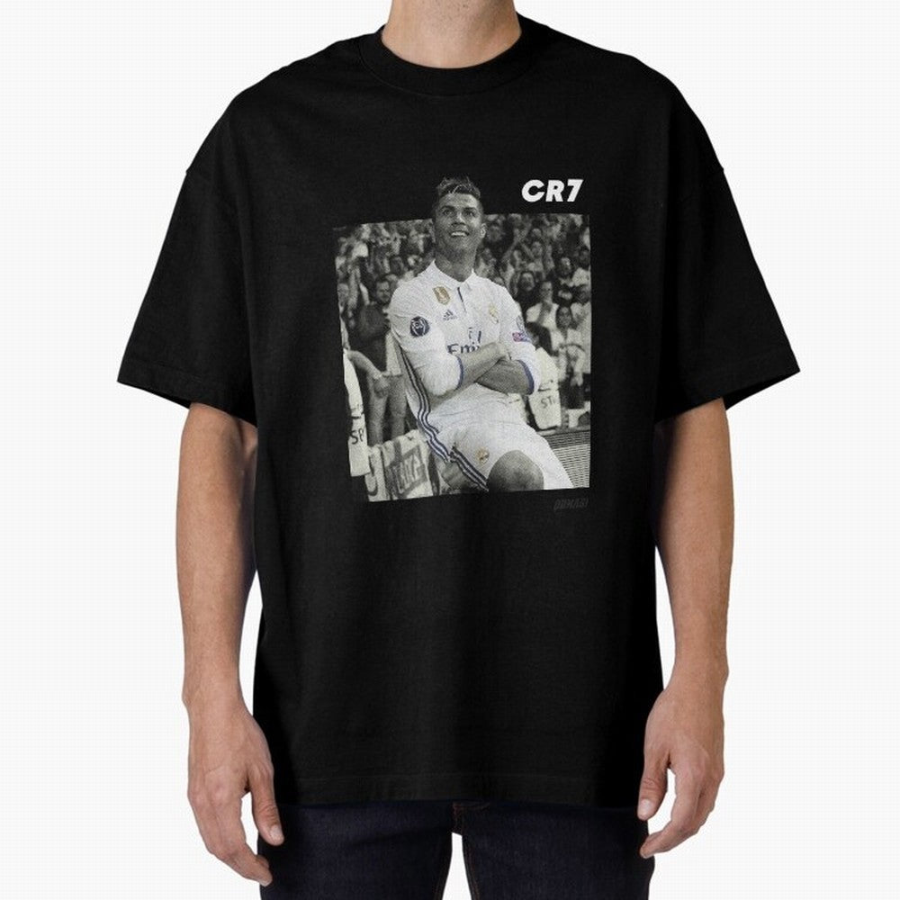 Cristiano Ronaldo | MR. CHAMPIONS LEAGUE Oversized T-Shirt Support Global Football Passion for FIFA World Cup 2026, Highlighting CR7, Argentina, France and Brazil, Champion Mindset, Group Stage Buzz, Knockout Tension and Passionate Fan Culture;