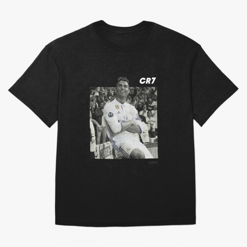 Cristiano Ronaldo | MR. CHAMPIONS LEAGUE Oversized T-Shirt Support Global Football Passion for FIFA World Cup 2026, Highlighting CR7, Argentina, France and Brazil, Champion Mindset, Group Stage Buzz, Knockout Tension and Passionate Fan Culture;